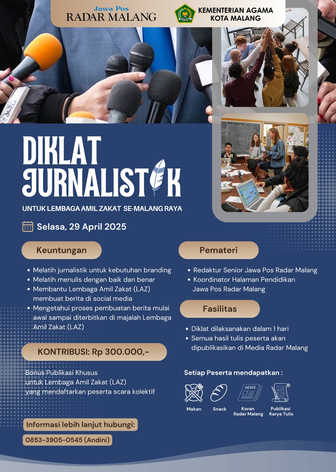 Diklat Jurnalistik Lembaga Amil Zakat se-Malang Raya