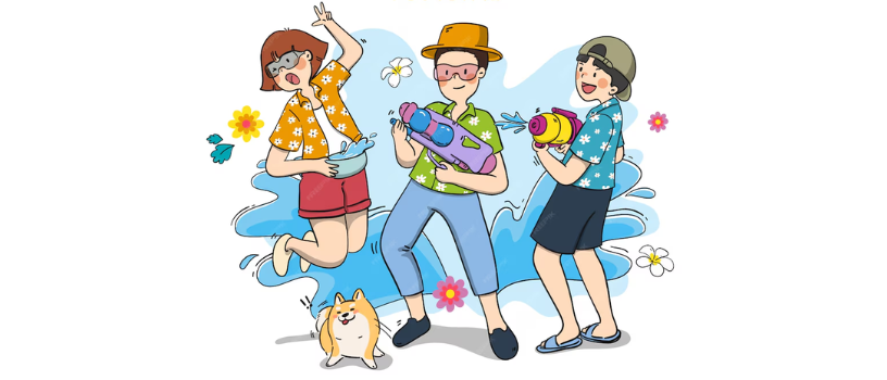 Ilustrasi Festival Songkran (freepik)