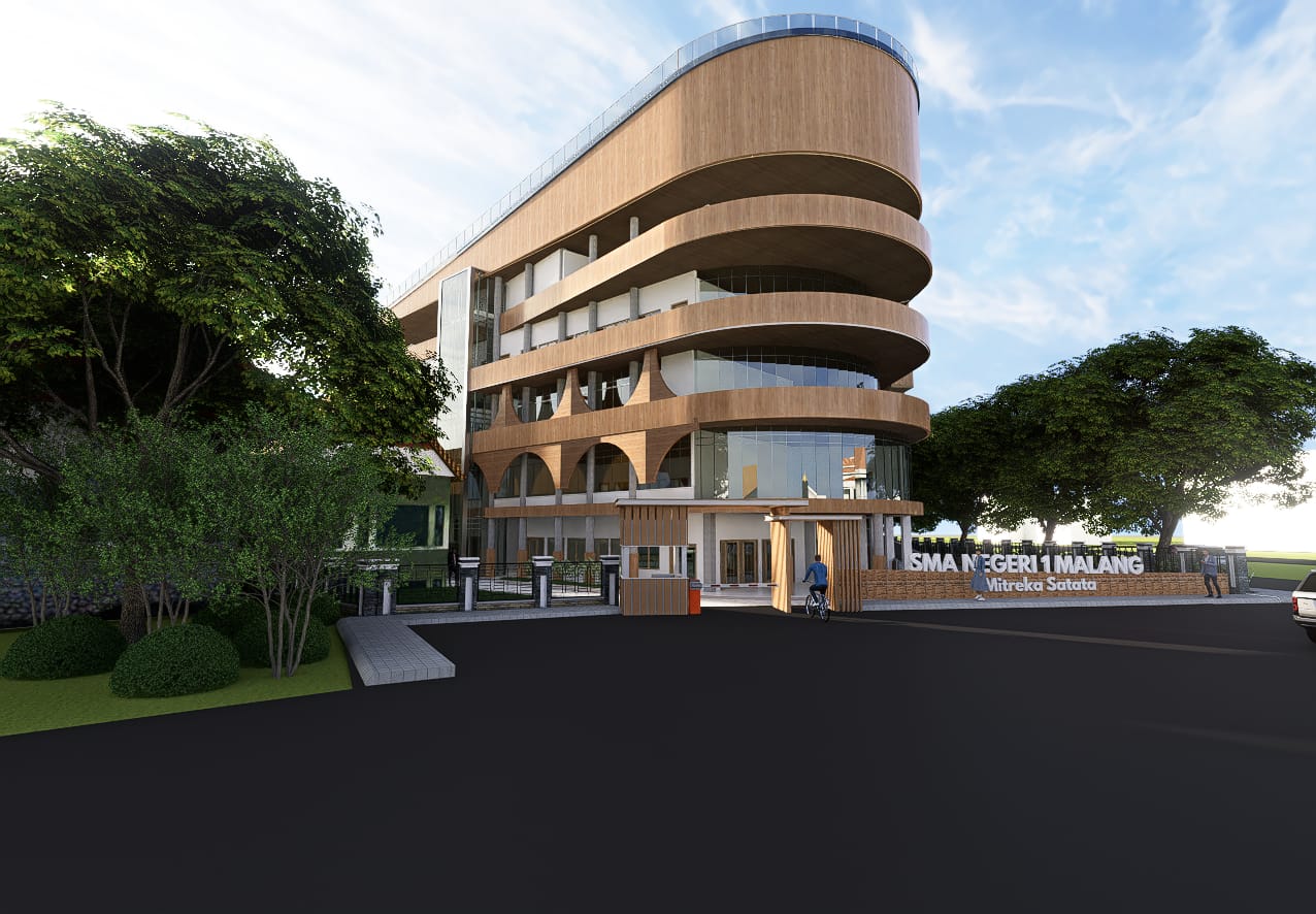 PELOPOR: Grand Design SMAN 1 Malang, menjadi projek pembangunan sekolah pertama serta satu-satunya di Kota Malang dan Jawa Timur.