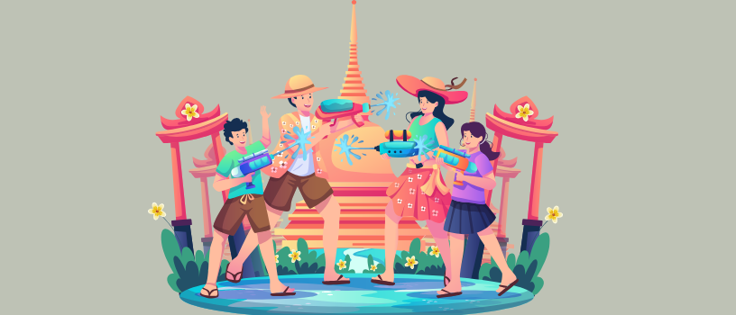 Ilustrasi Festival Songkran
