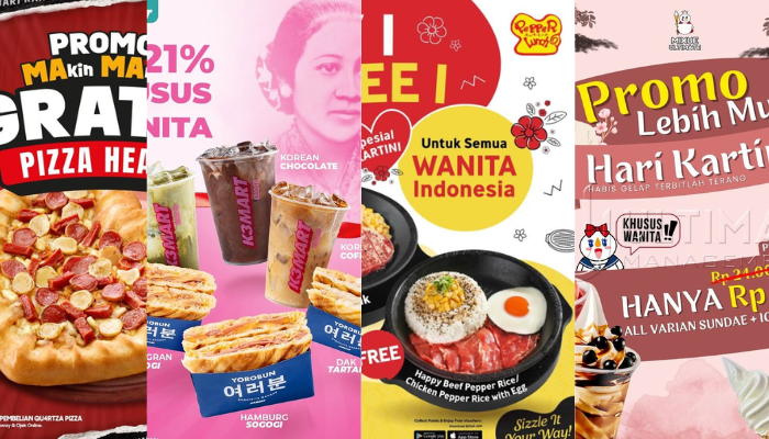 Berbagai promo makanan spesial hari kartini di Kota Malang. (Instagram)