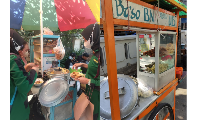 Bakso BNI Pak Sarib dan Bakso Kejujuran Polkesma sebagai salah dua bakso gerobakan paling enak di Malang. (Google Maps/Choria Kamila, Putu Mayang)