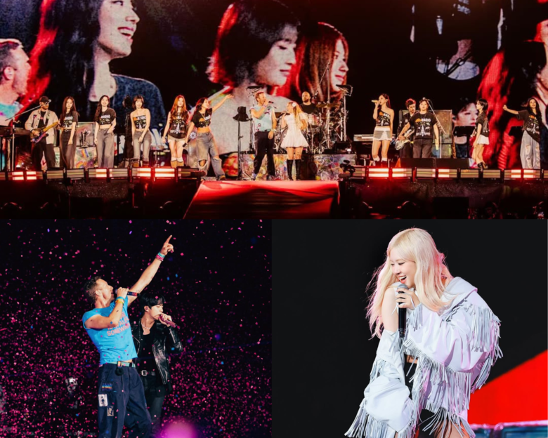Konser Coldplay di Korea Selatan berkolaborasi dengan Idol K-Pop Global, Twice, Jin BTS, dan Rose Blackpink (Instagram @coldplay)
