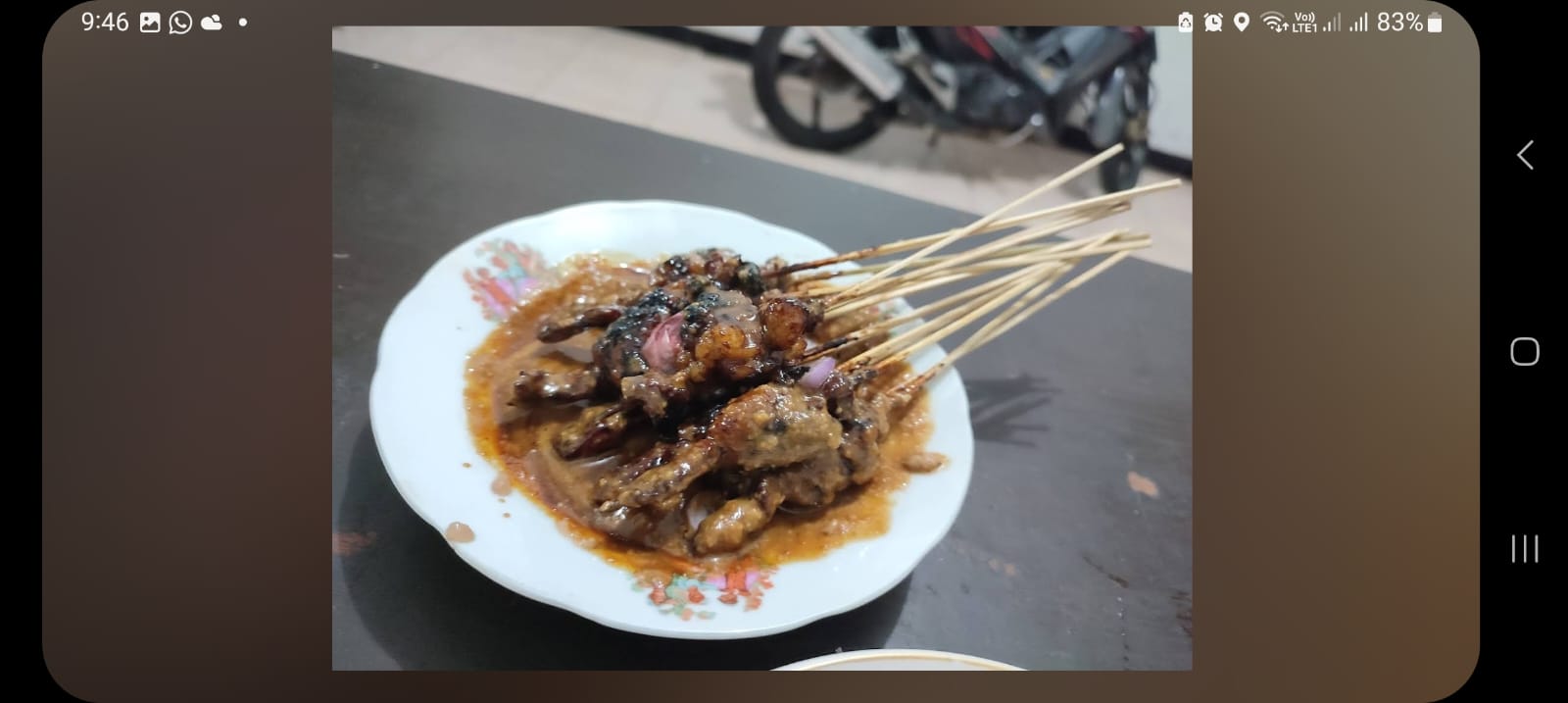Penampakan sate ayam Pak Nur Amin di Sawojajar. (Google)