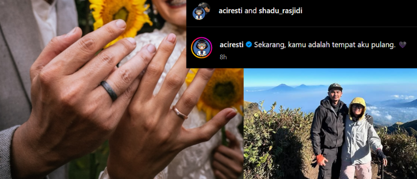Postingan instagram Aci Resti dengan  Shadu Rasjidi (instagram)