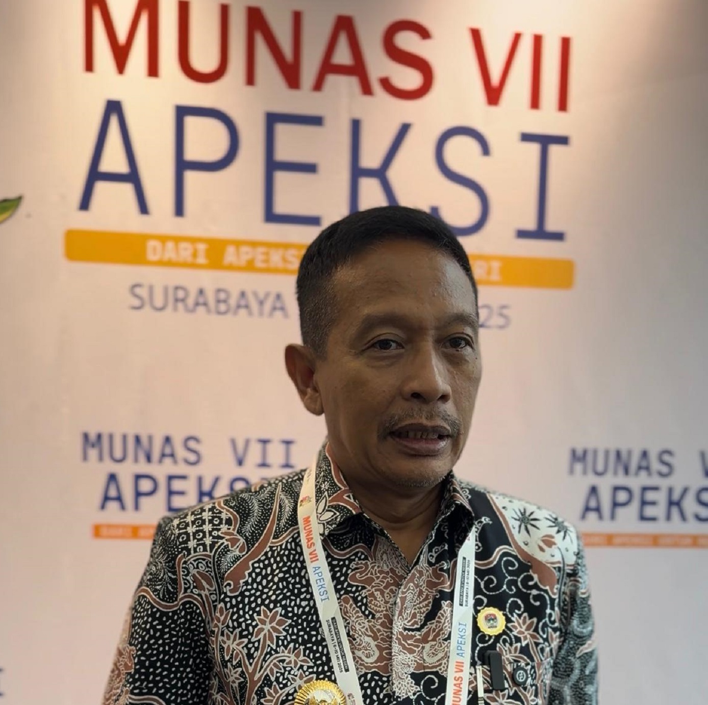 KOMITMEN: Wali Kota Malang Wahyu Hidayat menyampaikan harapannya agar Munas VII APEKSI ini menjadi ajang konsolidasi yang menghasilkan solusi nyata atas permasalahan kota.