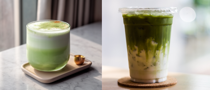 Ilustrasi minuman matcha