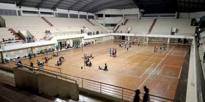 GOR Ken Arok yang akan digunakan sebagai salah satu venue Porprov Jatim 2025 (Evy Zahrotul).