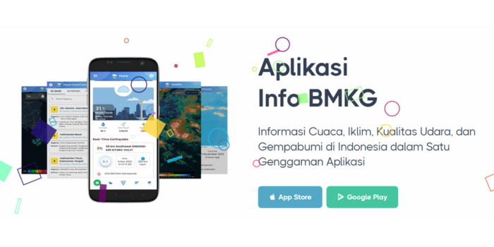 Salah satu contoh aplikasi cuaca akurat di HP (https://apps.bmkg.go.id/).