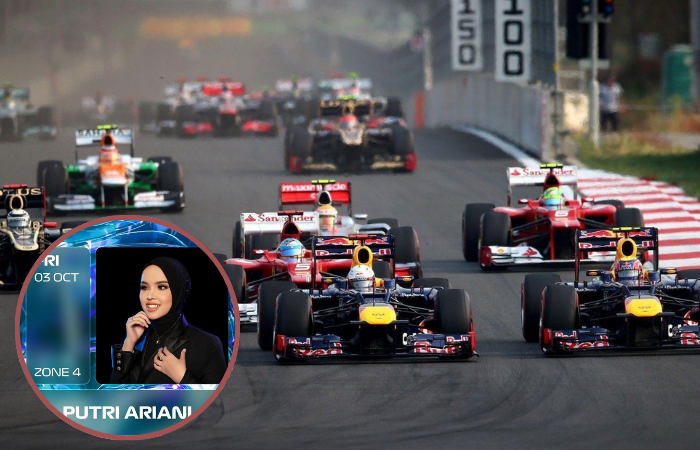 Putri Ariani dijadwalkan tampil pada 3 Oktober 2025 di panggung General Stage Acts di konser Formula 1 Singapore Airlines Singapore Grand Prix 2025. (f1nighttrace)