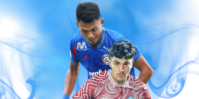 BURU KEMENANGAN: Dedik Setiawan (atas) dan penyerang PSBS Abel Arga&ntilde;araz bakal beradu tajam pada laga BRI Liga 1 pekan ke-33 nanti siang.