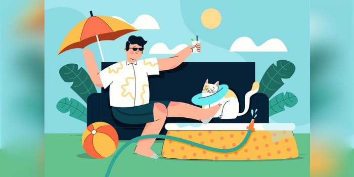 Ilustrasi Orang Sedang Menikmati Hidup (sumber foto: freepik)