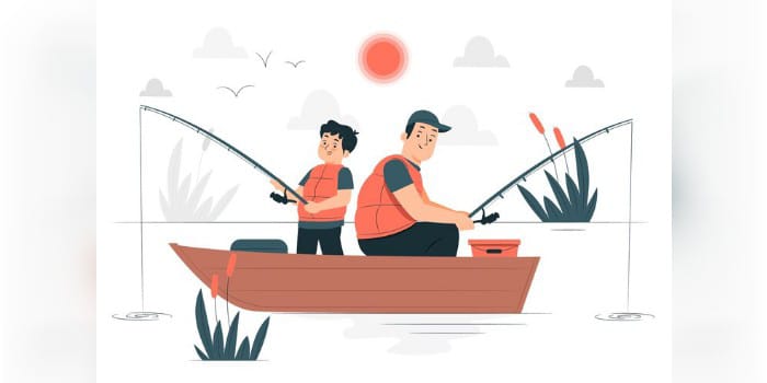 Ilustrasi Orang Memancing (sumber foto: freepik)