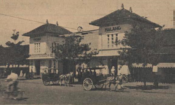 BANYAK CERITA: Dokumentasi foto Pasar Besar Malang pada tahun 1934 - kondisi terkini pasar yang masuk rencana revitalisasi.