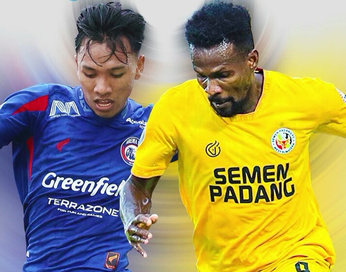 PERTANDINGAN KRUSIAL: Arkhan Fikri (kiri) dan Cornelius Stewart bakal jadi tumpuan masingmasing tim di laga nanti sore.