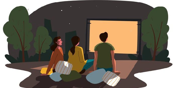 Ilustrasi Orang sedang Menonton Film (sumber foto: freepik)