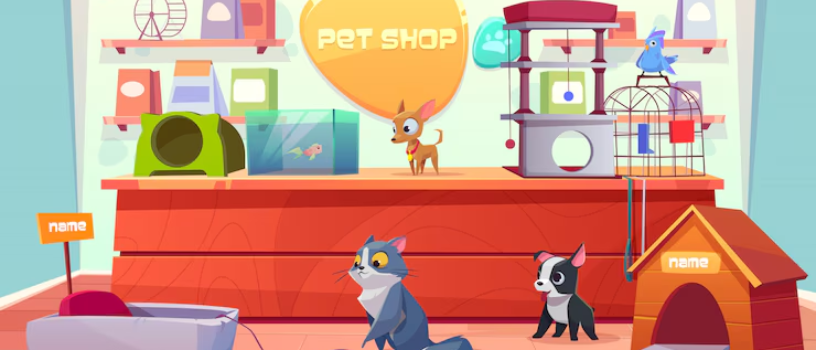 Ilustrasi pet shop (freepik)