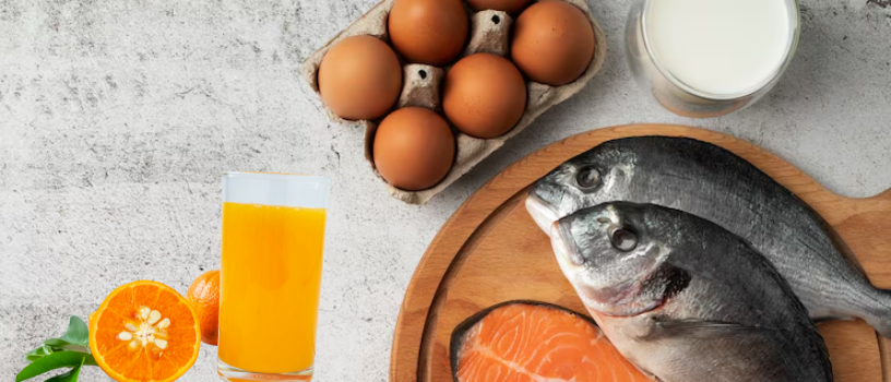 Ilustrasi makanan minuman mengandung vitamin D (freepik)