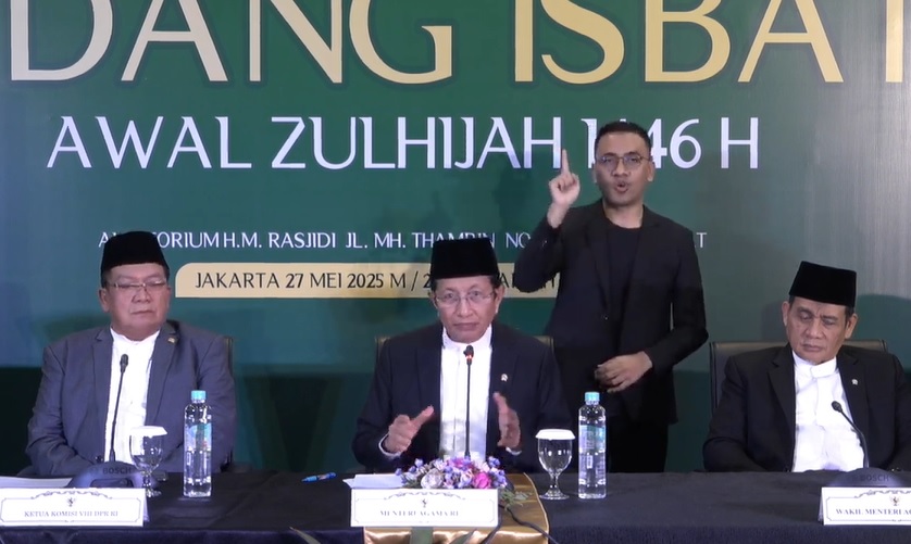 RESMI: Pengumuman keputusan sidang isbat yang menentukan 1 Zulhijah pada 28 Mei 2025.
