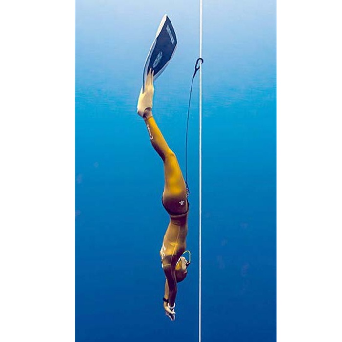 KOMPETISI KEDUA: Nikita Fima Atriyu tampil di event AIDA Freediving World Championship Corsica 2024 lalu.