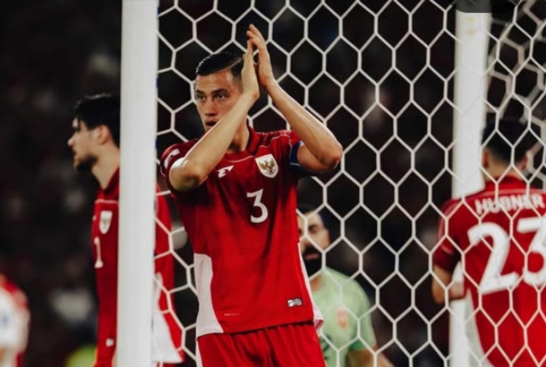 OPTIMISTIS: Kapten Timnas Jay Idzes percaya bakal bisa mengalahkan China dalam lanjutan babak Kualifikasi Piala Dunia 2026, 5 Juni nanti.