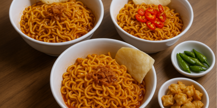 Ilustrasi hidangan mie pedas