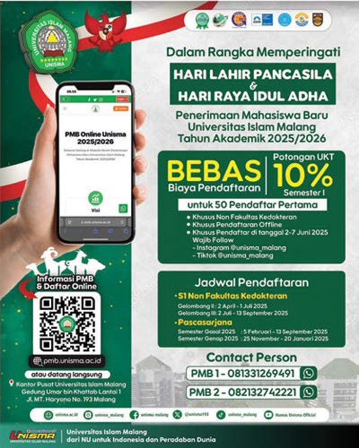 Unisma Sediakan Promo Diskon UKT