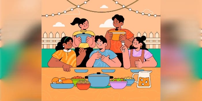 Ilustrasi Makan Bersama Keluarga (sumber foto: freepik)