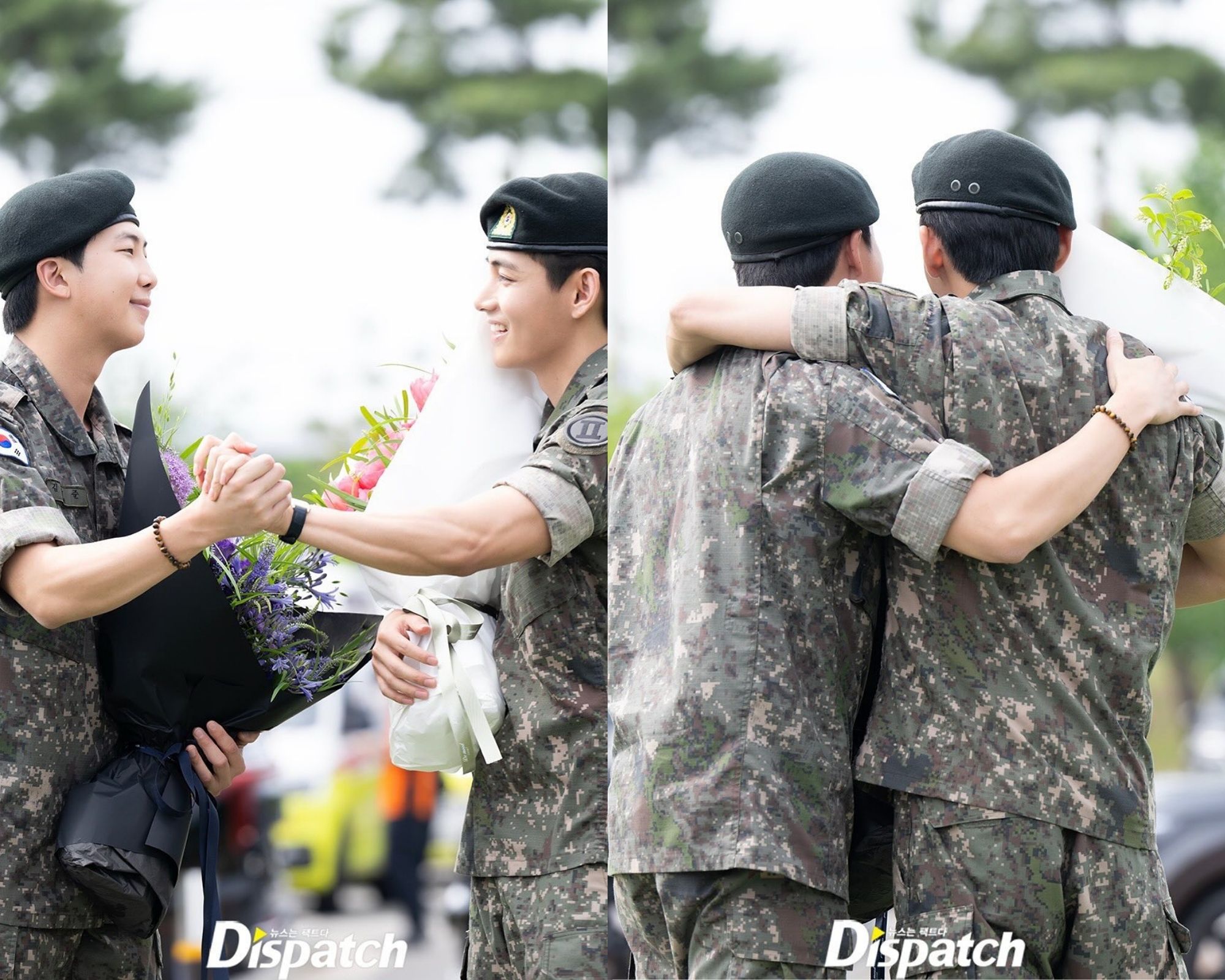 RM dan V BTS Resmi Selesaikan Wajib Militer (Instagram @koreadispatch)