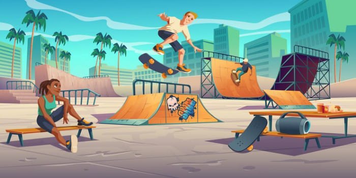 Ilustrasi Skatepark (sumber foto: freepik)