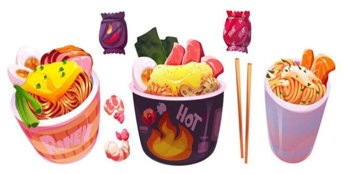 Ilustrasi Mie Pedas (sumber foto: freepik)