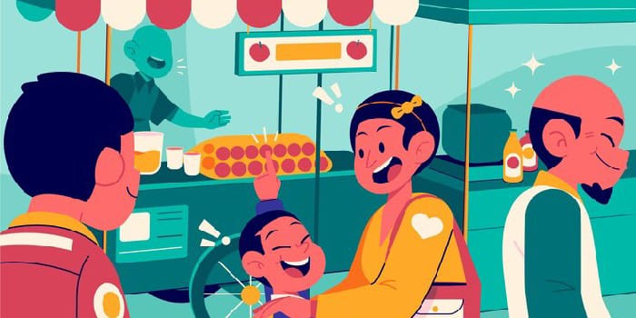 Ilustrasi Kuliner Kaki Lima (sumber foto: freepik)
