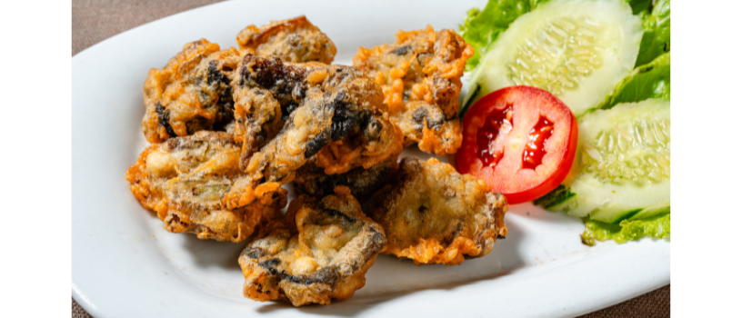 Ilustrasi kuliner belut goreng.