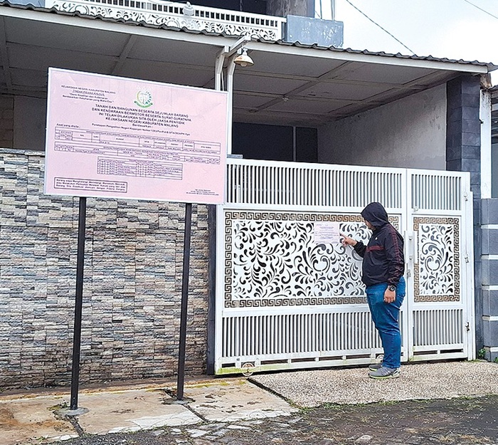 ASET NEGARA: Rumah beperkara yang disita Kejaksaan Negeri (Kejari) Kabupaten Malang akan dilelang, kemudian hasilnya masuk negara.