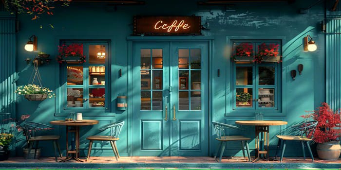 Ilustrasi Tempat Ngopi Vintage (sumber foto: freepik)