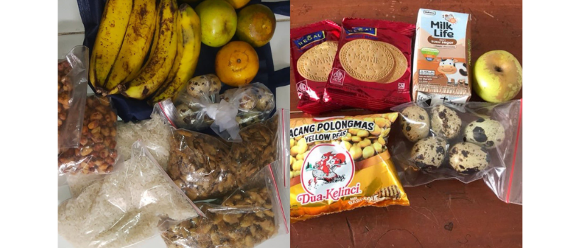 Foto makanan bergizi gratis yang diberi kepada para siswa selama masa libur sekolah. (twitter/X)