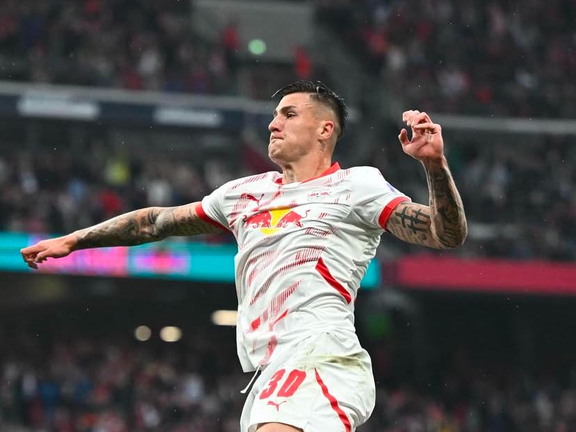 SPEKTAKULER: Benjamin Sesko mencetak gol digawang Hoffenheim