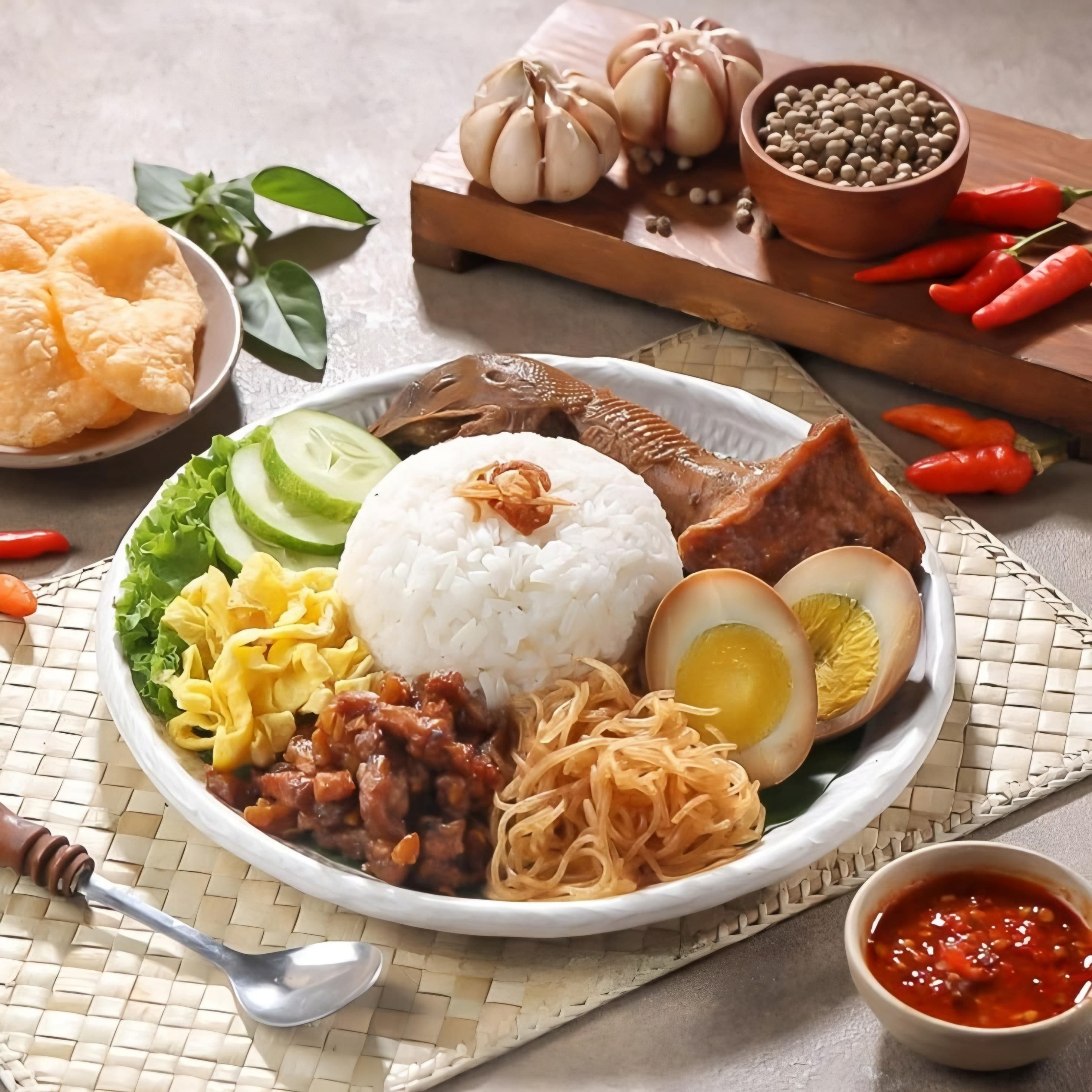 MENGENYANGKAN: Nasi Uduk dan Lalapan Cak Bejo bisa kamu kunjungi ketika ingin sarapan nasi uduk di Malang