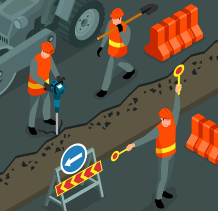 Ilustrasi pembangunan drainase.