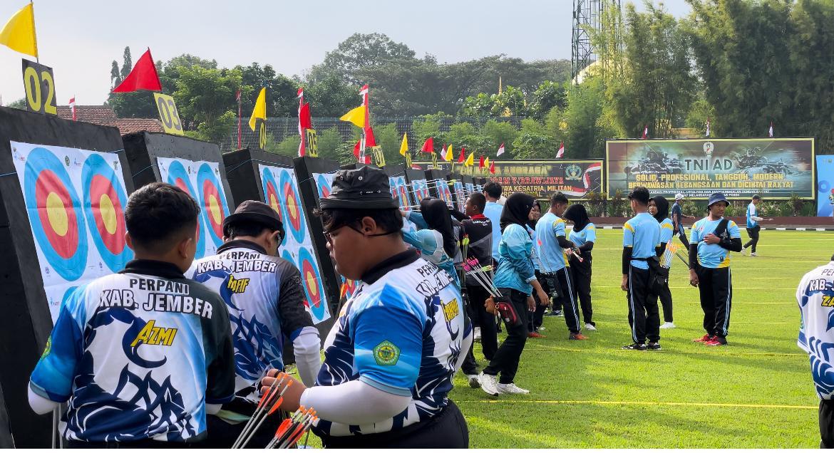LANCAR: Ajendam V/Brawijaya menjadi venue cabor panahan pada Porprov IX 2025 Jatim.