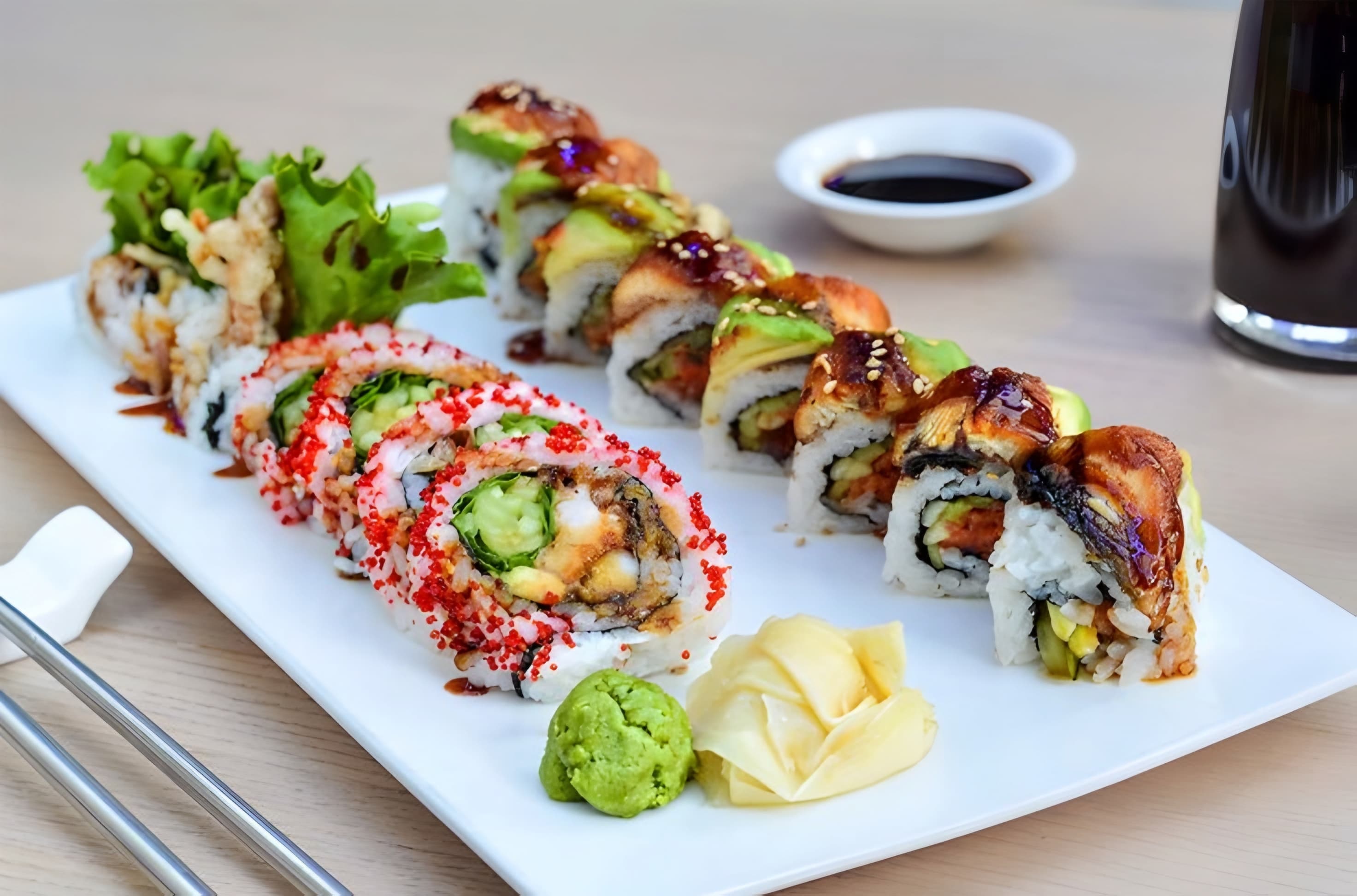 LEZAT: Sushi Station yang berlokasi di MX Transmart Jalan Veteran, Kota Malang.