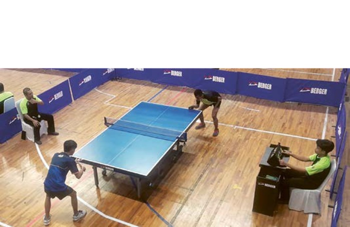 TERUS BERBENAH: Atlet Tenis Meja Kota Malang berlaga dalam ajang Porprov IX Jawa Timur beberapa waktu lalu.