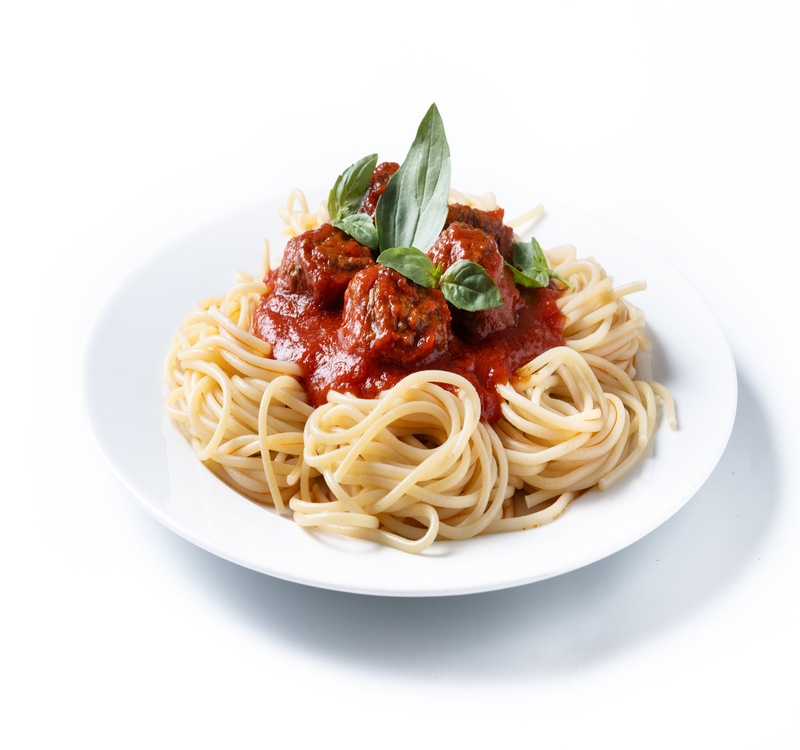 KEBARAT-BARATAN: Spaghetti dengan bakso