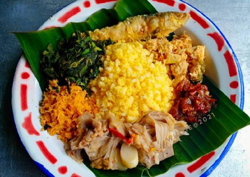 NASI JAGUNG: Kuliner Malang salah satunya nasi jagung yang bergizi