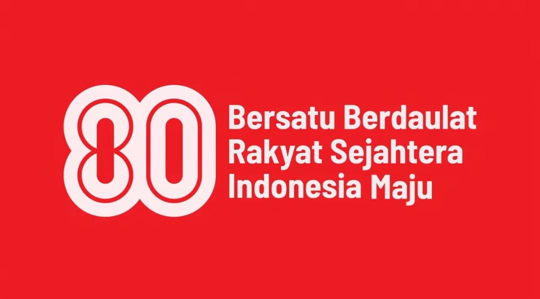 FILOSOFIS: Desain angka 80 saling terhubung, simbol cita-cita bangsa yang terus maju tanpa henti