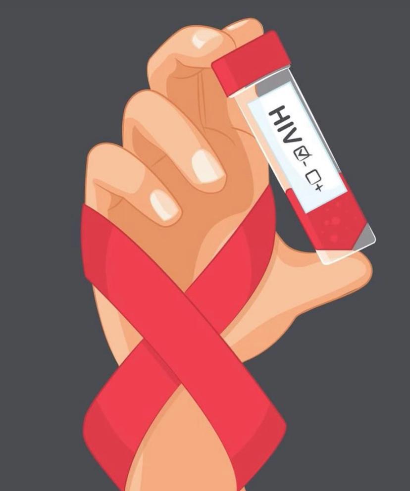 Ilustrasi pemeriksaan kesehatan untuk deteksi dini HIV pada pria dan wanita.