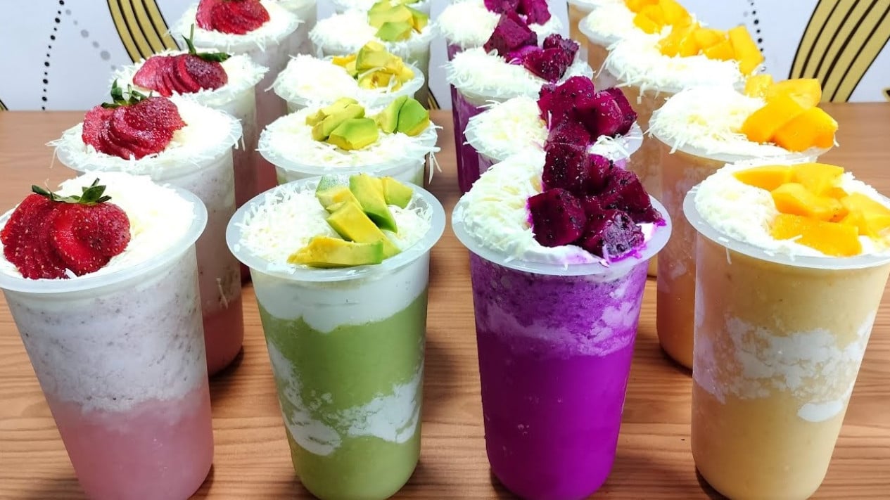 MENARIK: Buahn diolah menjadi smoothies terlihat menarik