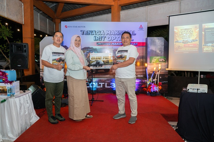 SEMARAK: PT Sun Star Motor Singosari dan Malang S. Parman selaku dealer resmi Mitsubishi di wilayah Malang Raya menggelar acara Gathering Gala Dinner.