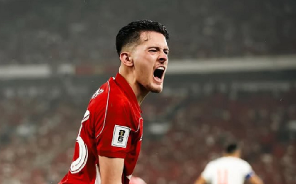 TANGGUH: Bek Timnas Indonesia Justin Hubner dirumorkan bergabung dengan klub Eredivisie Fortuna Sittard.