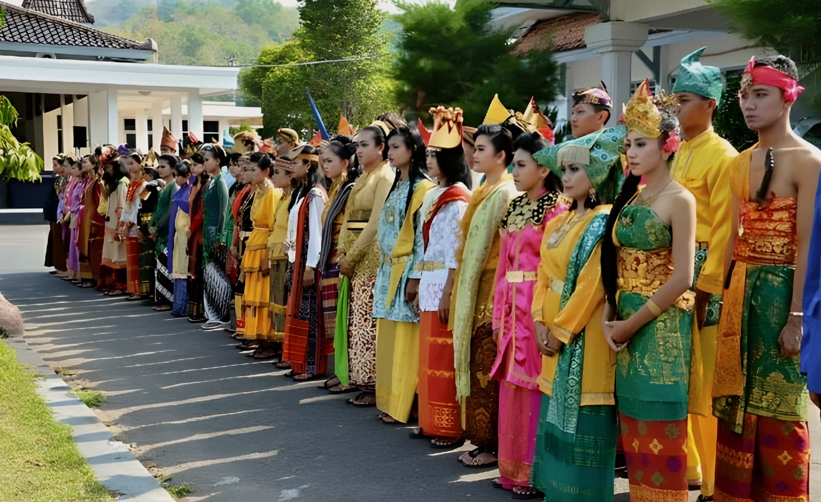 TRADISIONAL: Baju adat dari Persewaan Bu Evi ini siap mendukung pelestarian budaya lewat acara pentas seni di Malang